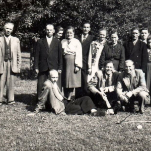 Zakończenie roku szkolnego 1952/53. Komitet Rodzicielski, Grono Pedagogiczne i przedstawiciele Wydziału Oświaty